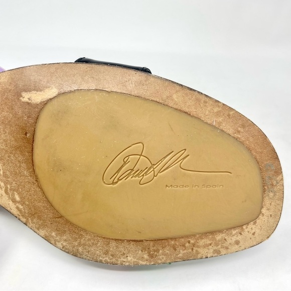 Donald J. Pliner Floral Neoprene Stretch Strap Kitten Heel Sandals Size 10.5 - Picture 10 of 11